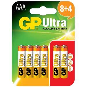 12 AAA GP Ultra Alkaline batteries - £3.99 @ Amazon