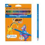 BIC Kids Evolution Colouring Pencils - Value Pack of 36 - Assorted Colours - Woodless Pencils, Shock-Resistant and Ultra-Durable