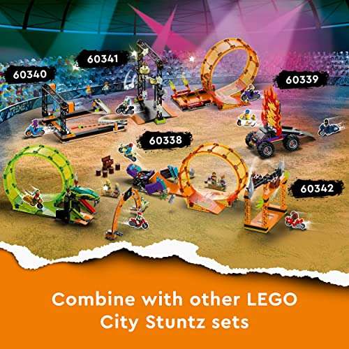 LEGO 60341 City Stuntz The Knockdown Stunt Challenge Playset, Adventure TV Series Action Toy