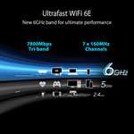 ASUS RT-AXE7800 Tri-Band WiFi 6E Router, New 6 GHz band, 2.5G WAN port, dual WAN, AiMesh support £199.99 @ Amazon