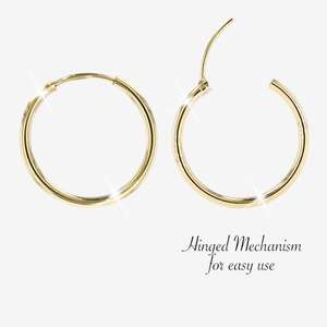 18ct Gold Vermeil on Silver Hinged Hoops - £21 + £3.50 Delivery @ Warren James