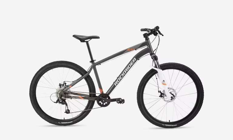 Rockrider 27.5" Touring Mountain Bike ST 120 - Grey/Orange
