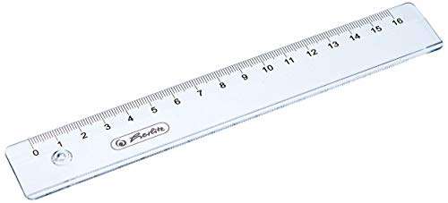 Herlitz 8700601 16 cm Transparent Plastic Ruler - 41p @ Amazon