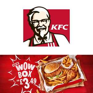The KFC WOW box meal is back on the app at £3.49 - fillet burger, fries and 1 piece of original recipe chicken (account specific) @ KFC