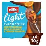 Muller Light 4x70g - Belgian Milk Chocolate, Caramel, Orange or White Chocolate