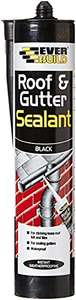 Everbuild Everflex Roof and Gutter Sealant, Butyl Based Sealant and Adhesive for Roofing, Black, 295ml