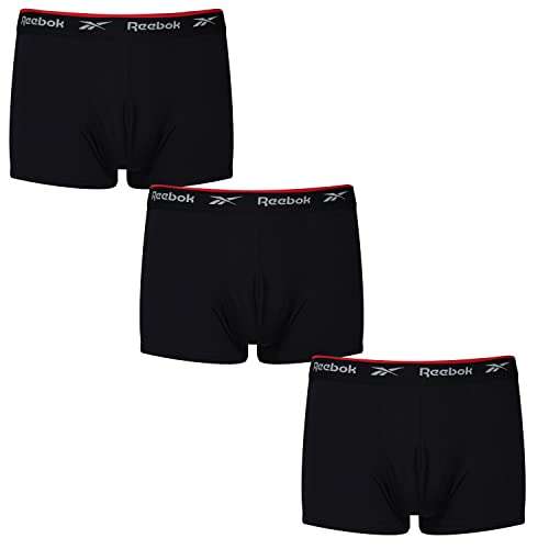 Men’s Reebok Redgrave Sports Trunks - Pack of 3 (Black) £9.60 @ Amazon