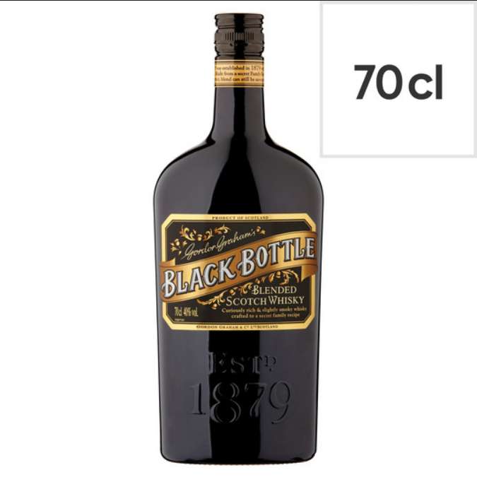 Black Bottle Blended Scotch Whisky 70cl - £15 Clubcard Price @ Tesco