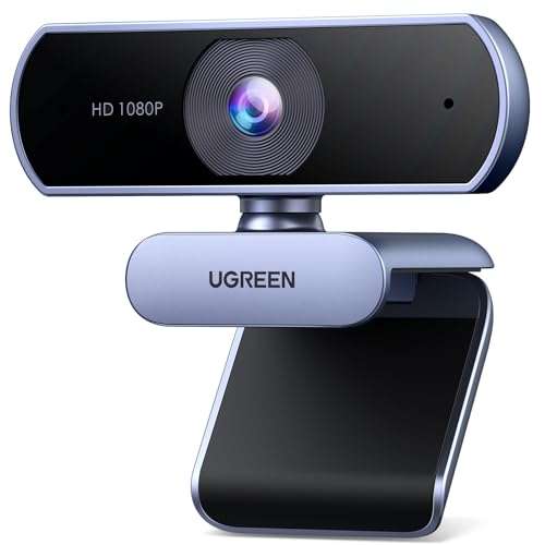 UGREEN USB Webcam with Microphone, Full HD 1080P/30fps, Clear Stereo Audio, Auto Light Correction, 85° View w/voucher Sold By Ugreen / FBA
