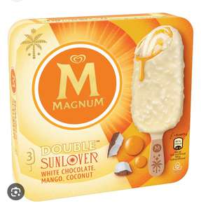 Magnum Double Sunlover White Chocolate Mango & Coconut Ice Creams - Lidl Kirkintilloch