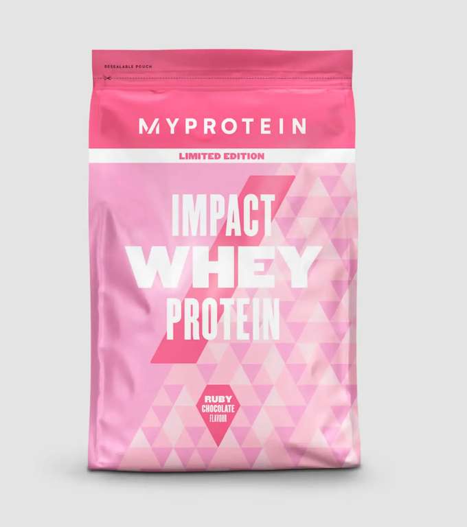 MyProtein Impact Whey Ruby Chocolate 1kg - £6.80 (+£3.99 Delivery) With Code @ Myprotein
