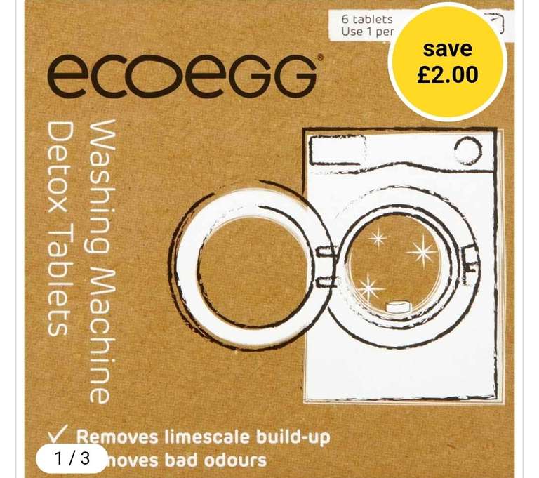 ecoegg Washing Machine Detox Tablets 6 Pack now £2 + Free Collection @Wilko