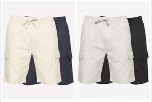 2 Pack Men's Cotton Cargo Shorts With code (2 Designs Available)