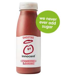 Innocent Smoothie Seriously Strawberry & Bananas 250ml in store @ Farmfoods, Rhyl