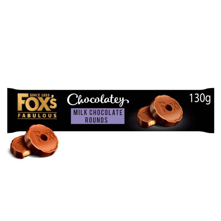 Foxs Chocolatey Milk Chocolate Rounds 130G £1.25 with clubcard @ Tesco