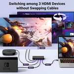 UGREEN HDMI Switch 4K@60Hz, HDMI Splitter 3 in 1 Out Supports HDR10, Dolby Atmos and HDCP 2.2 w/Voucher (UGREEN Group FBA)
