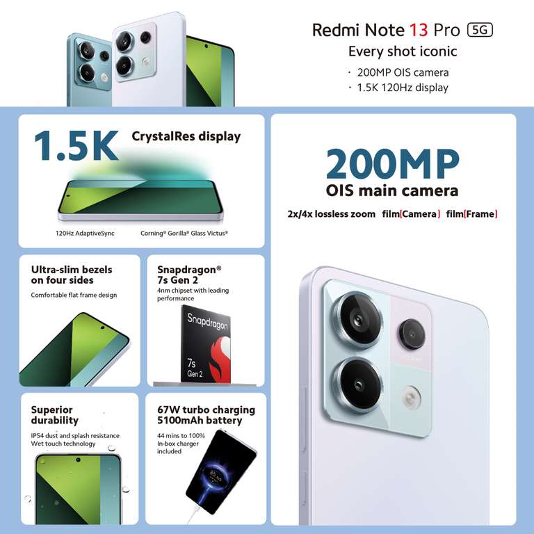 Xiaomi Redmi Note 13 PRO 5G 8gb+256gb