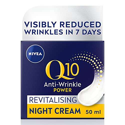 NIVEA Q10 Anti-Wrinkle Power Revitalising Night Cream (50ml) £3.50 / £3.15 Subscribe & Save @ Amazon