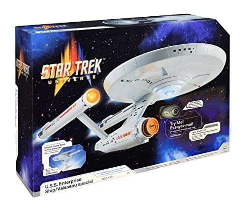 Bandai USS Enterprise NCC-1701 Star Trek Model | 18'' Authentic Model With Lights, Sounds And Display Stand - £41.60 @ Amazon