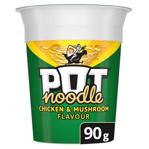 Pot Noodle Standard Pot Noodle Chicken & Mushroom/beef & Tomato/original curry 90 g