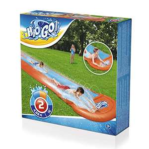 Bestway H20GO Double Water Slip and Slide, 4.88m Inflatable Garden Games with Built-in Sprinklers £12.99 @ Amazon