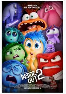 Disney Pixar Inside Out 2 Movie Advance booking Cinema Tickets via Three+ Code