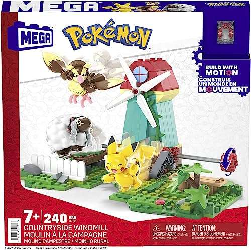 MEGA Pokémon Action Figure Building Toy Set, Countryside Windmill with 240 Pieces