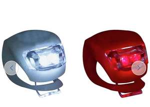 Challenge 2 Piece Silicone Front and Rear Bike Light Set £2 Free Click and Collect - Select Locations @ Argos