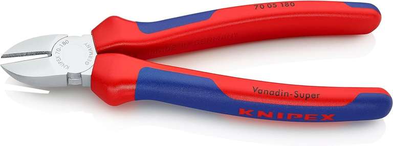 Knipex Diagonal Cutter chrome-plated, with multi-component grips 180 mm 70 05 180