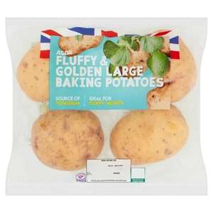 ASDA British Fluffy & Golden Large Baking Potatoes 4pk