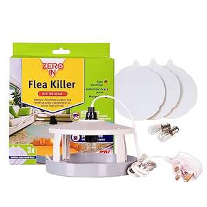 Zero In Flea Killer. Mains-Powered, Poison-Free Treatment. Targets Bedding and Carpets Over a 10 m Radius