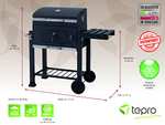 tepro Grillwagen Toronto Click Charcoal Barbecue, Anthracite/Stainless Steel, Grilling Area 56 x 41.5 cm