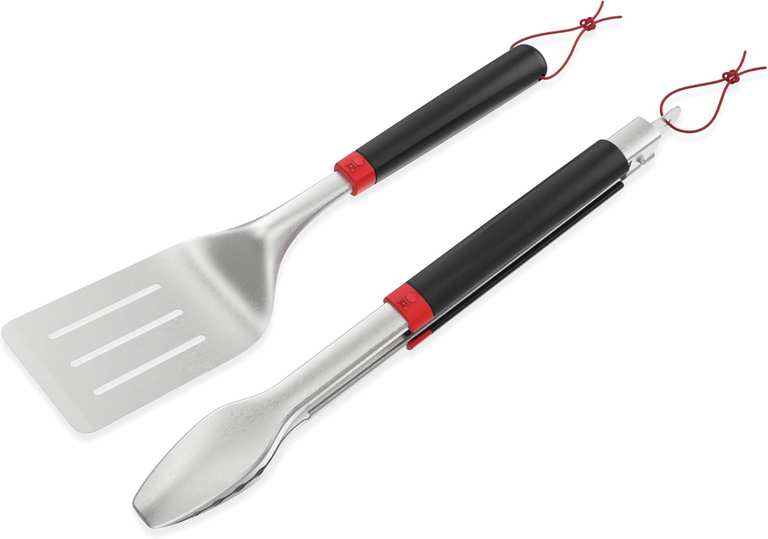 Weber (3401326) Grill Set/two-piece, Consists of Grill Tongs & Turner, Dishwasher Safe with Voucher