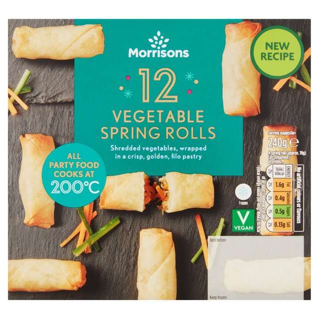 Morrisons 12 Vegetable Samosas, Spring Rolls, Onion Bhajis 240g 3 for 2 (Get Cheapest Free)