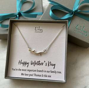 Personalised Sterling Silver Mothers Day Branch Necklace £12.90 delivered using code - @ Lily Charmed