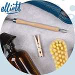 Elliott Hardwood Clothes Pegs with Metal Coil Spring for Firm Grip, Contoured to Prevent Leaving Marks on Clothing, Pack Include 36 Pegs