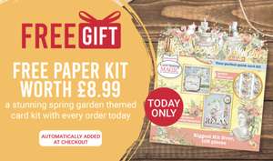 FREE Paper craft Gift worth £8.99 with ANY order at CraftStash - £2.99 delivery / free over £30