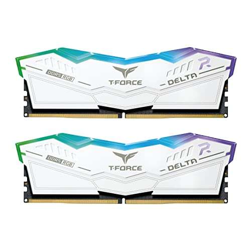 TEAMGROUP T-Force Delta RGB DDR5 RAM 32GB Kit (2x16GB) 6000MHz (PC5-48000) CL30 - £133.61 at Amazon US