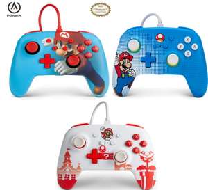 PowerA Enhanced Wired Controller for Nintendo Switch, Officially licensed - Mario Punch / Mario Red White / Mario Pop Art - £10.99 @ Amazon