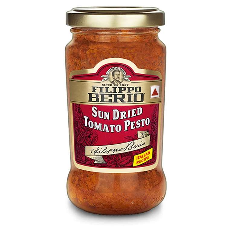 Filippo Berio Sun Dried Tomato Pesto / Classic Pesto / Hot Chilli Pesto 190g (Grimsby)