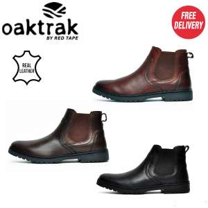 Oaktrack Mens Leather Dealer Boots (3 Colours / Sizes 7-12) - W/Code