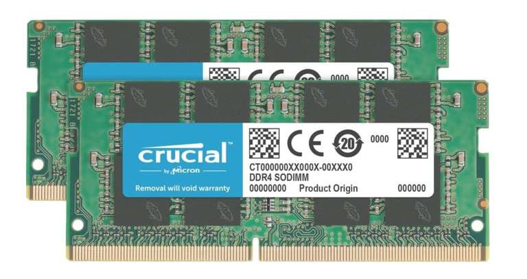 Crucial RAM 32GB Kit (2x16GB) DDR4 3200MHz CL22 £47.99 @ Amazon Prime Day