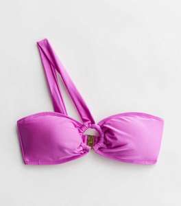 Purple One Shoulder Ring Bandeau Bikini Top (£1.99 C&C)