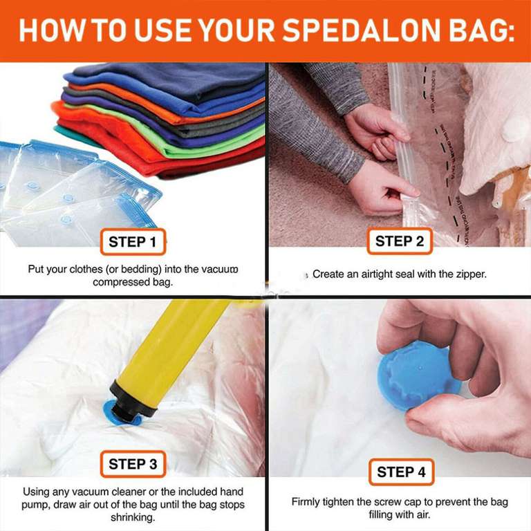 12X Spedalon 90*50cm Large Vacuum Storage Bags - Sold By Dazho