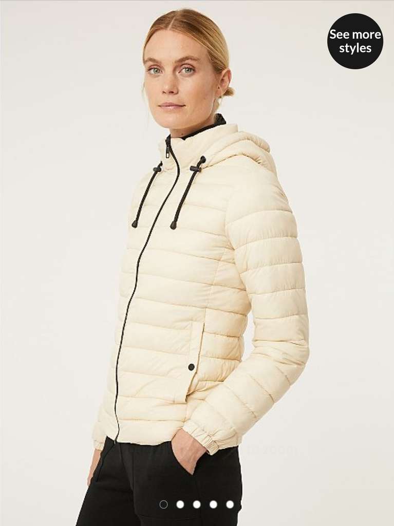 Cream Padded Lightweight Coat Size Large for £10 + free collection @ George  | hotukdeals