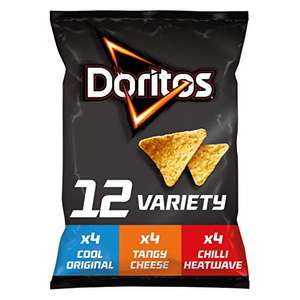 Doritos x12 Variety Multipack Vegetarian Tortilla Chips 30 g (£2.70 S&S / £2.40 Max S&S & Voucher)