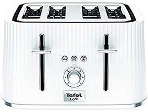 Tefal Loft TT760140 4-Slot Toaster/White Slice, Plastic, 1700 W