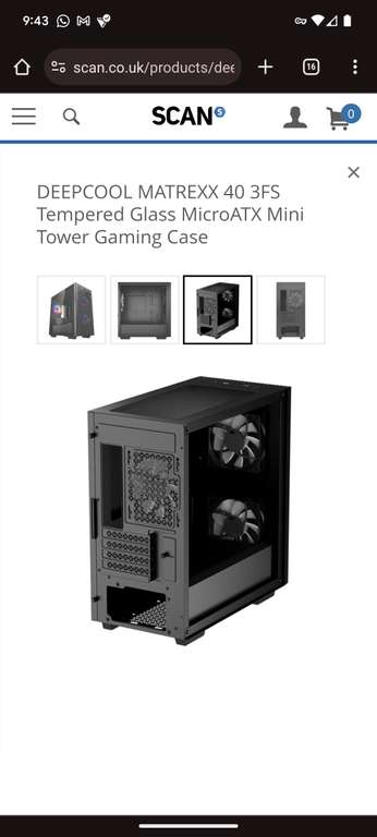 DEEPCOOL MATREXX 40 3FS Tempered Glass MicroATX Mini Tower Gaming Case New
