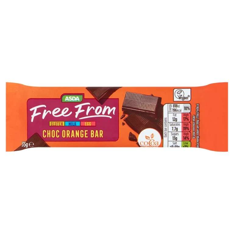 Free From Orange Chocolate 35g (Beckton)