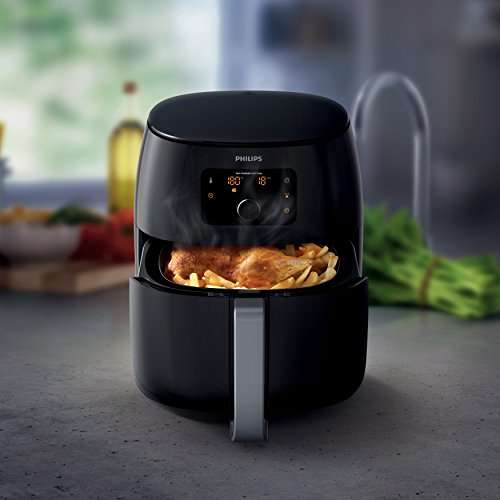 Philips Viva Collection Airfryer XXL with Fat Removal Technology, Extra Large Size - HD9650/99, 1.4 KG Capacity, Black
